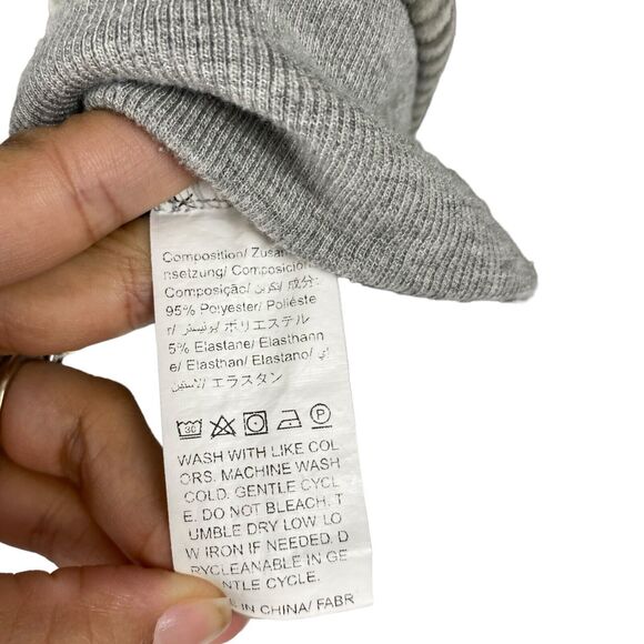 Shein Womens Grey Polyester Pullover Sweatshirt Size L Zip - Laguna Beach‎ 502 - Picture 9 of 9